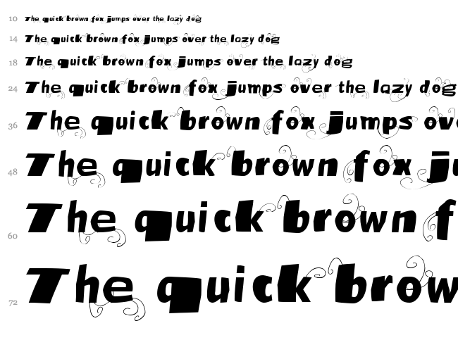 Vtks Broadband font waterfall